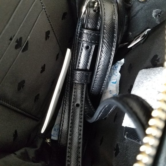 MAKE AN OFFER kate spade vanity crossbody cat meow meow black brand new with tag - Picture 7 of 7